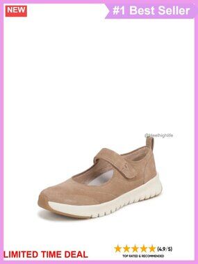 Vionic Uptown Mary Jane Suede Sneakers Hook & Loop Casual Walking Shoes